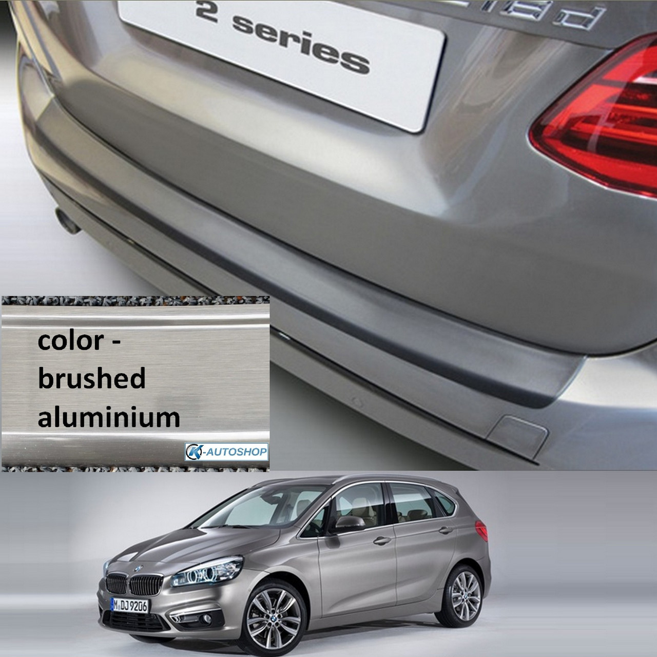 Пластикова захисна накладка на задній бампер для BMW 2-series F45 Active Tourer 2014>, фото 1