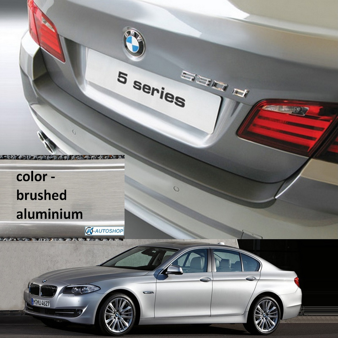 Пластикова захисна накладка на задній бампер для BMW 5-series F10 2010-2017