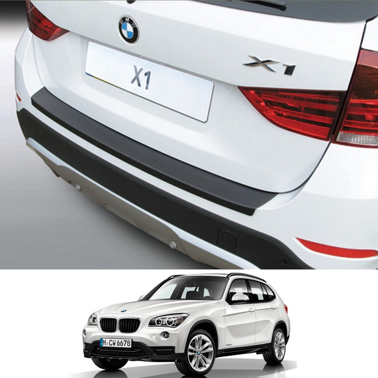 Пластикова захисна накладка на задній бампер для BMW X1 E84 2012-2015, фото 1