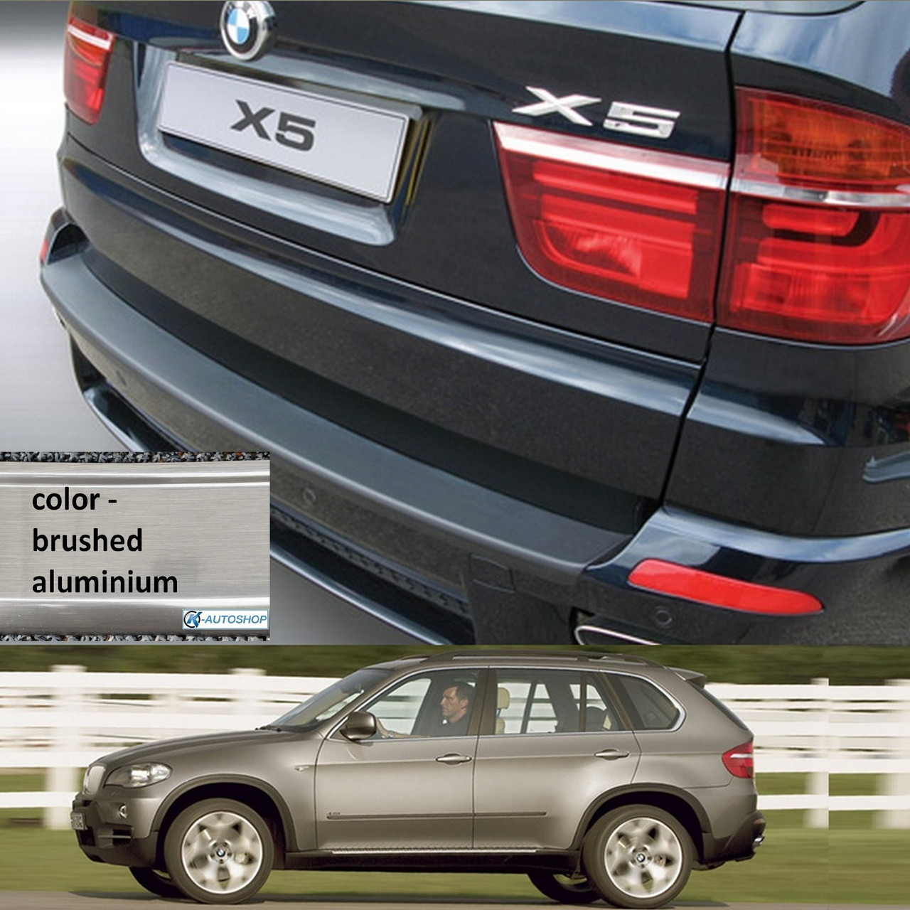 Пластикова захисна накладка на задній бампер для BMW X5 E70 2007-2013, фото 1
