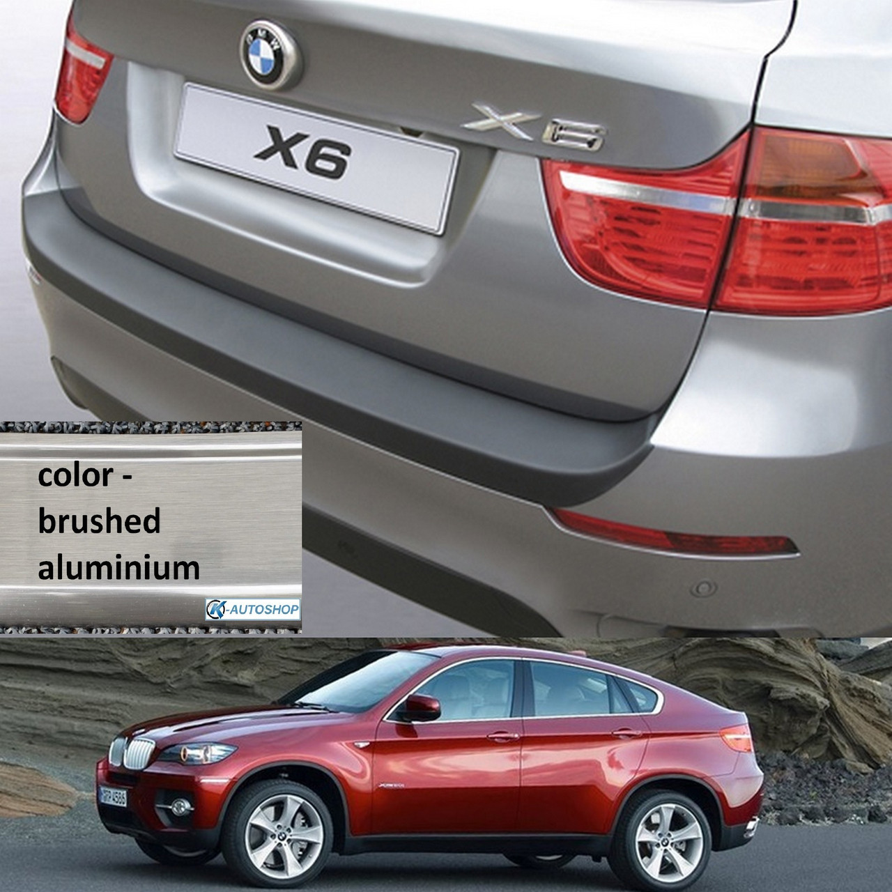 Пластикова захисна накладка на задній бампер для BMW X6 E71 2008-2012, фото 1