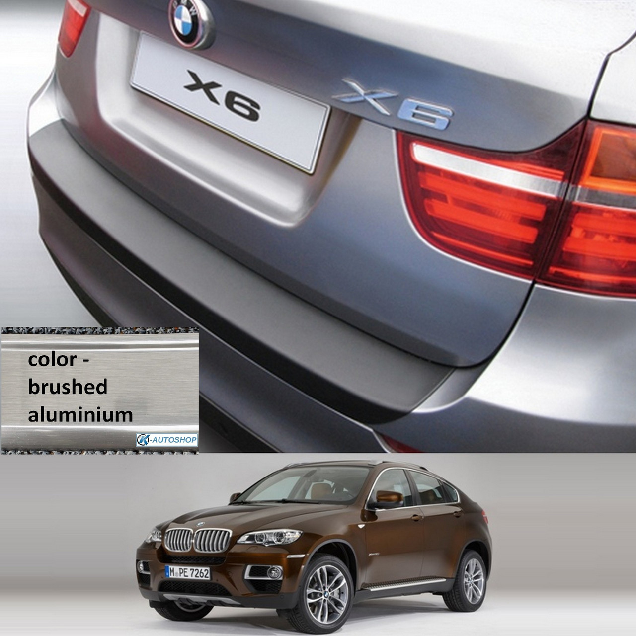 Пластикова захисна накладка на задній бампер для BMW X6 E71 2012-2014, фото 1