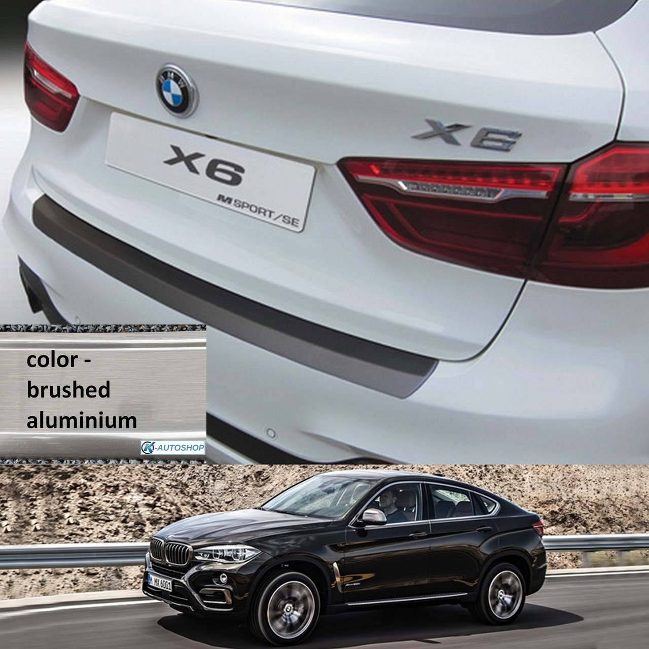 Пластикова захисна накладка на задній бампер для BMW X6 F16 2014+