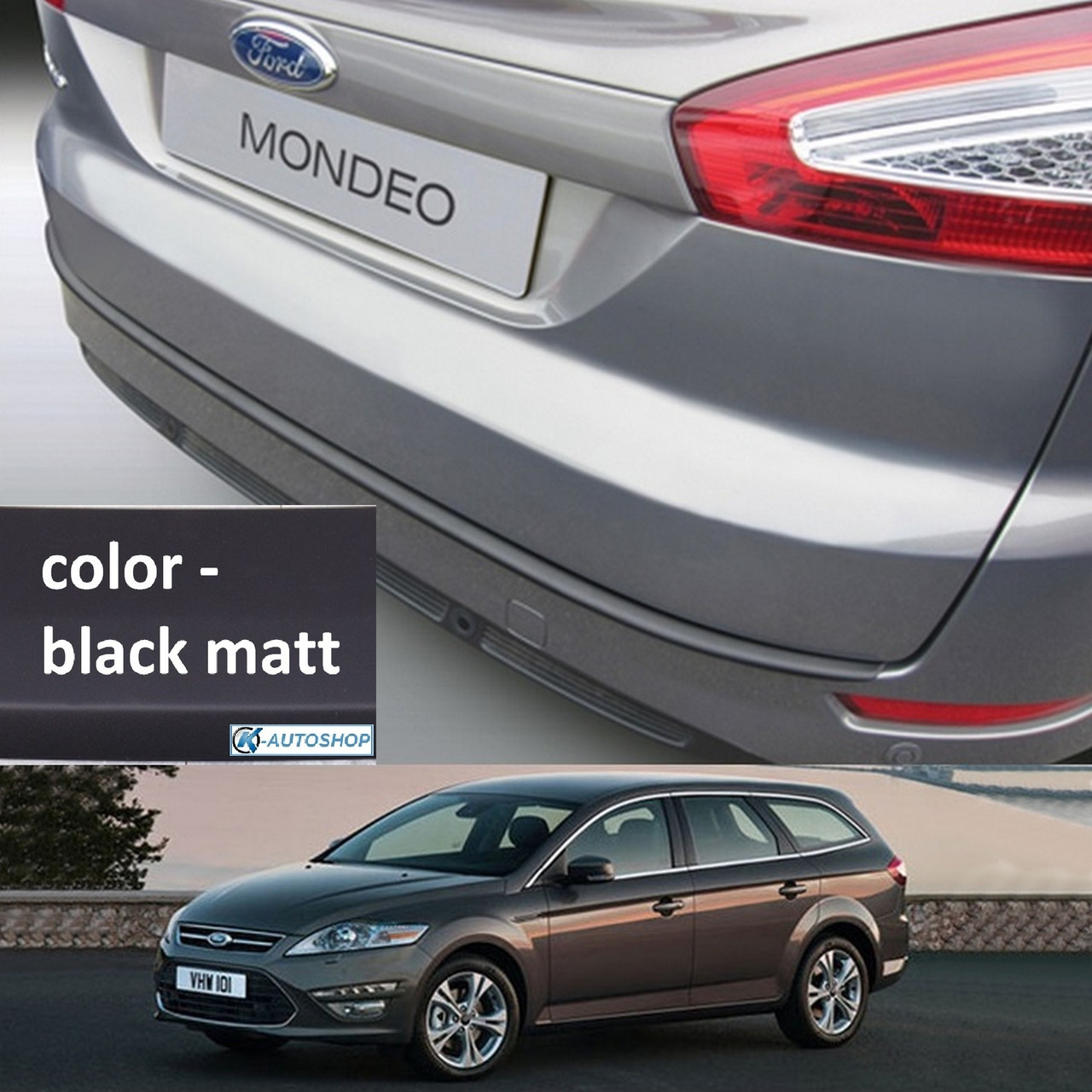 Пластикова захисна накладка на задній бампер для Ford Mondeo Mk4 Turnier LIFT. 2010-2014