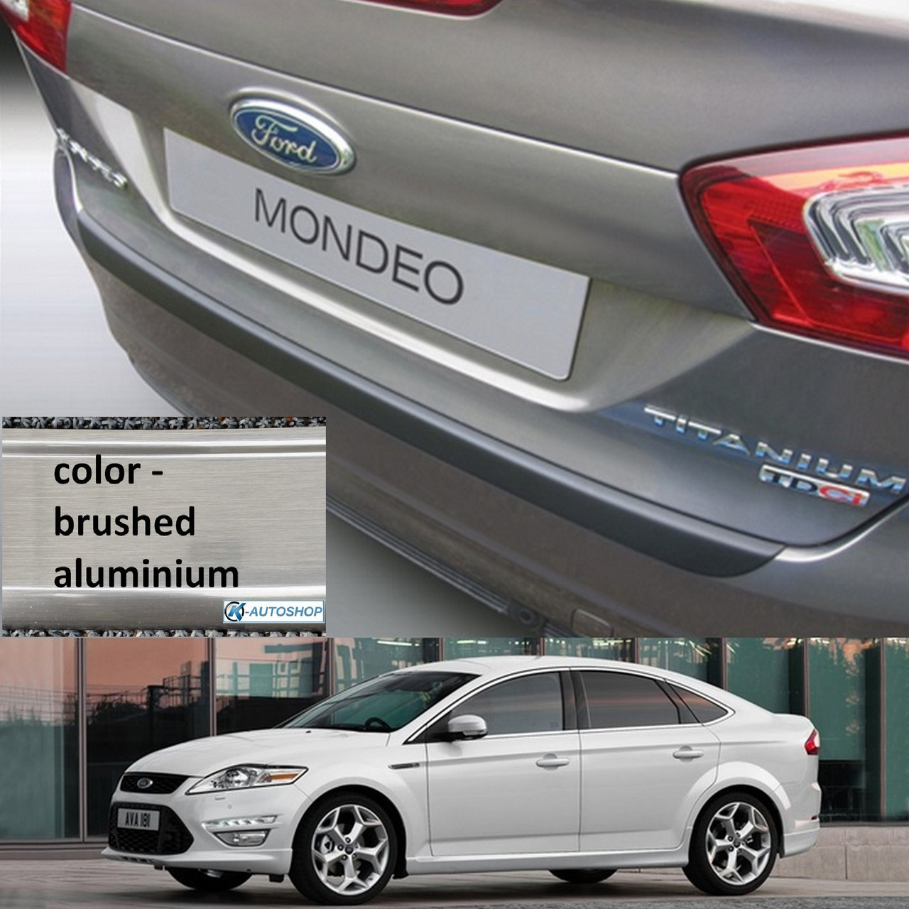 Пластикова захисна накладка на задній бампер для Ford Mondeo Mk4 5Dr LIFT 2010-2014