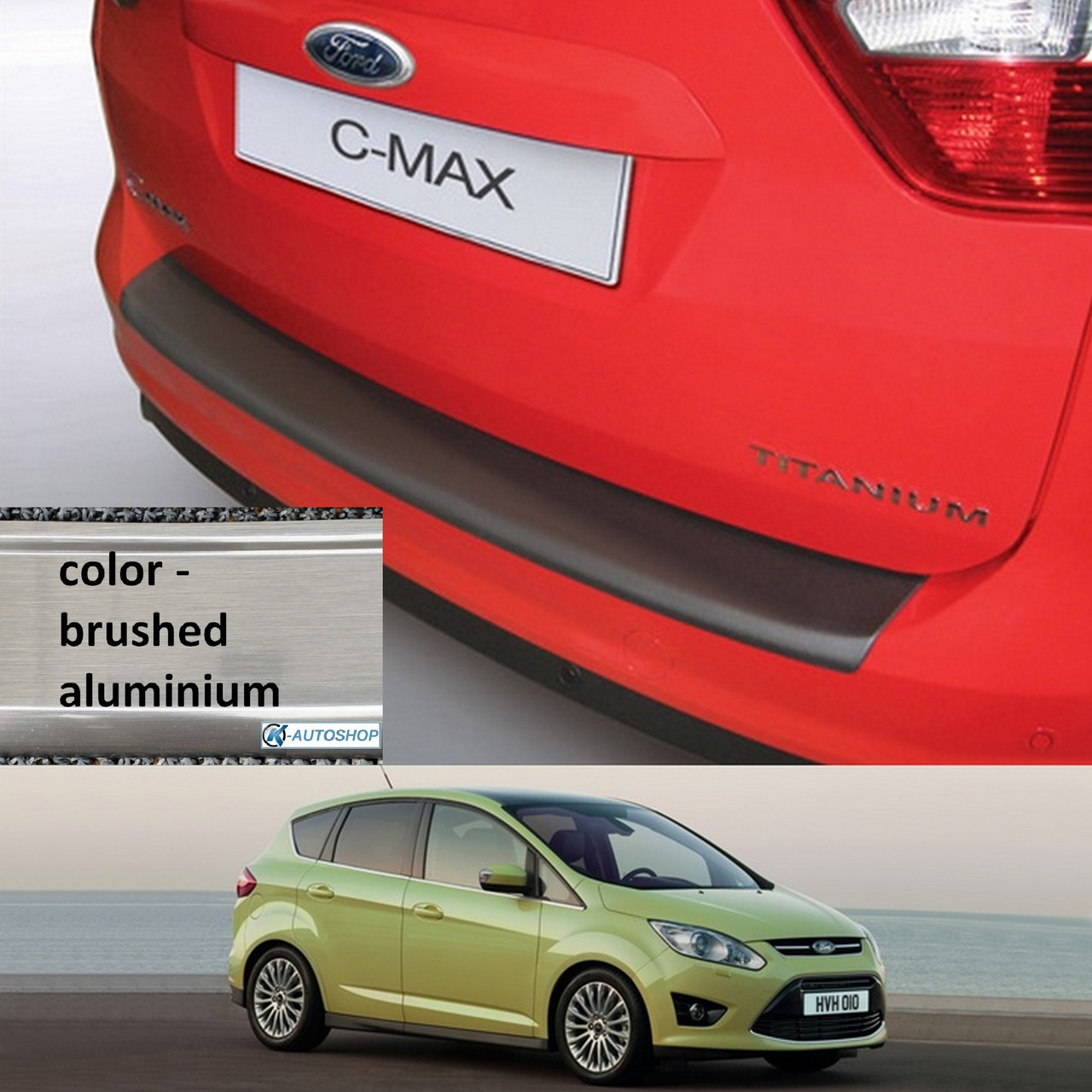 Пластикова захисна накладка на задній бампер для Ford C-Max Mk2 2010-2015
