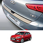 Пластикова захисна накладка на задній бампер для Hyundai i20 Mk2 до-рестайлінг 2014-2018