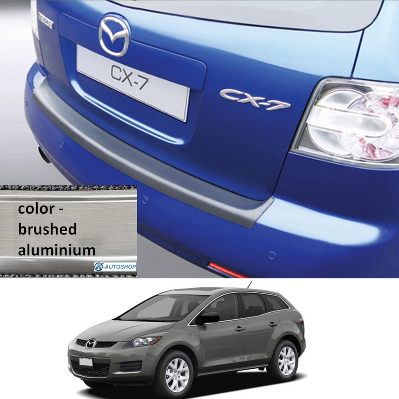 Пластикова захисна накладка на задній бампер для Mazda CX-7 2006-2010