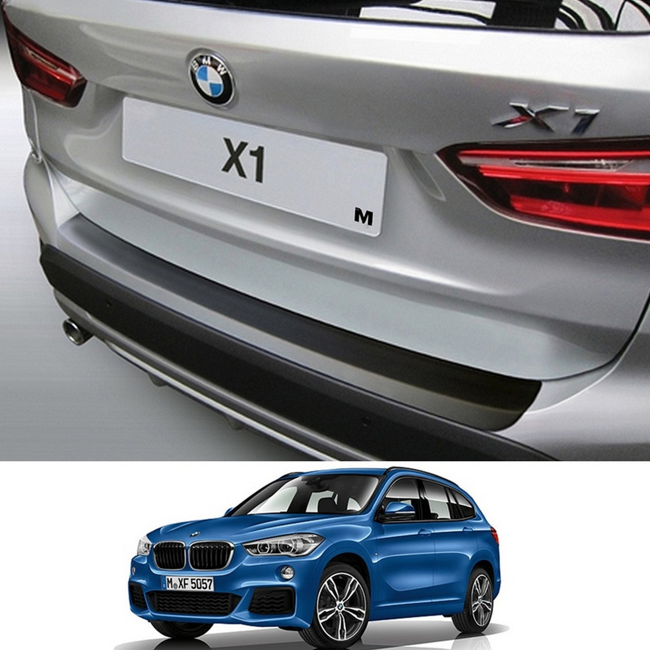 Пластикова захисна накладка на задній бампер для BMW X1 F48 'M' Sport 2015+