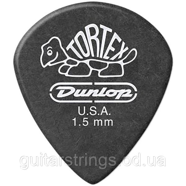 Медіатор Dunlop 482R1.50 Tortex Pitch Black Jazz III 1.50 mm, фото 1