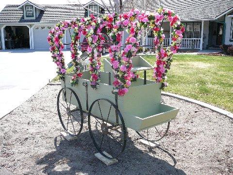 Передвижные декоративные тележки для сада, дачи, загородного участка (Decorative Garden Cart 02) - фото 5 - id-p1098915627