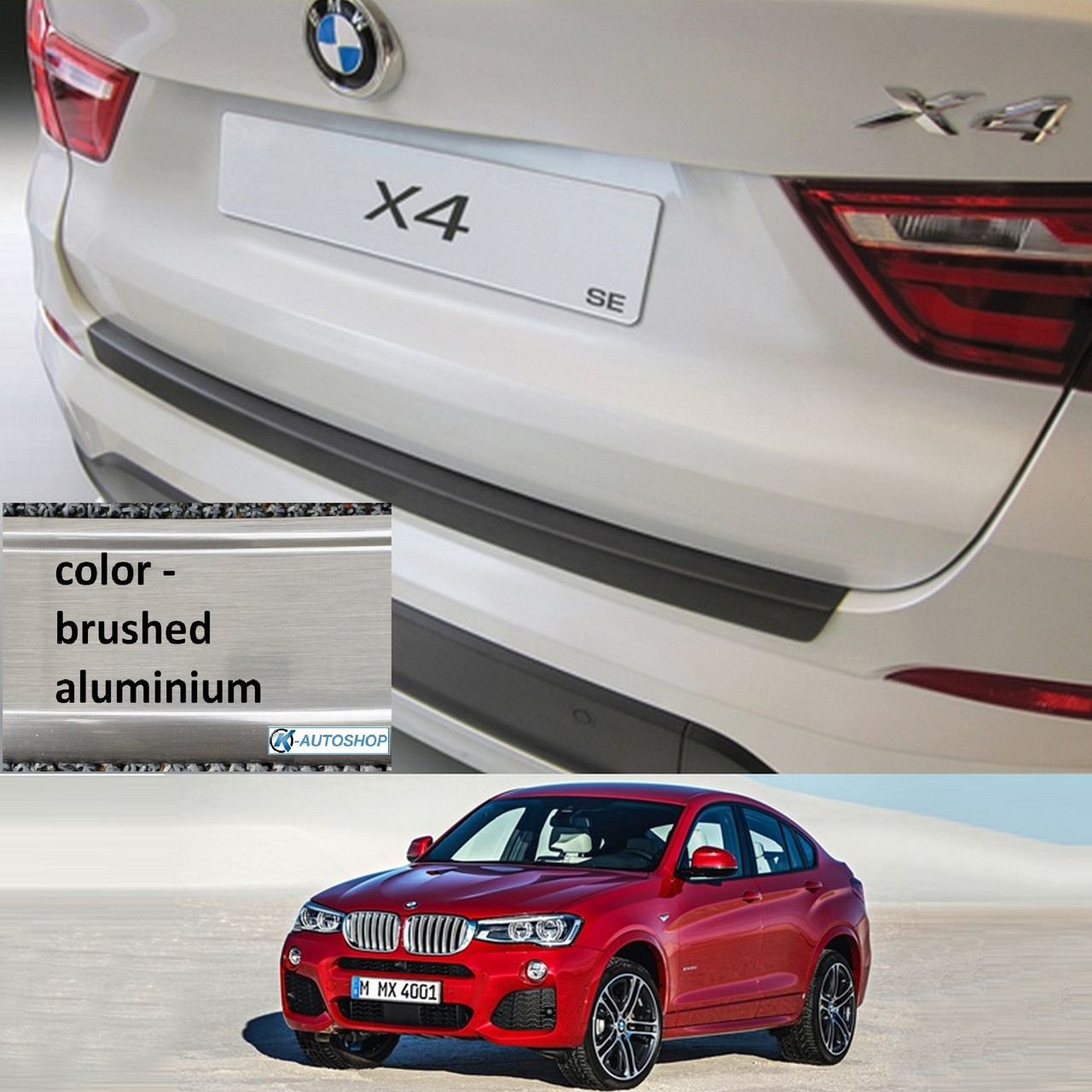 Пластикова захисна накладка на задній бампер для BMW F26 X4 2014-2018, фото 1