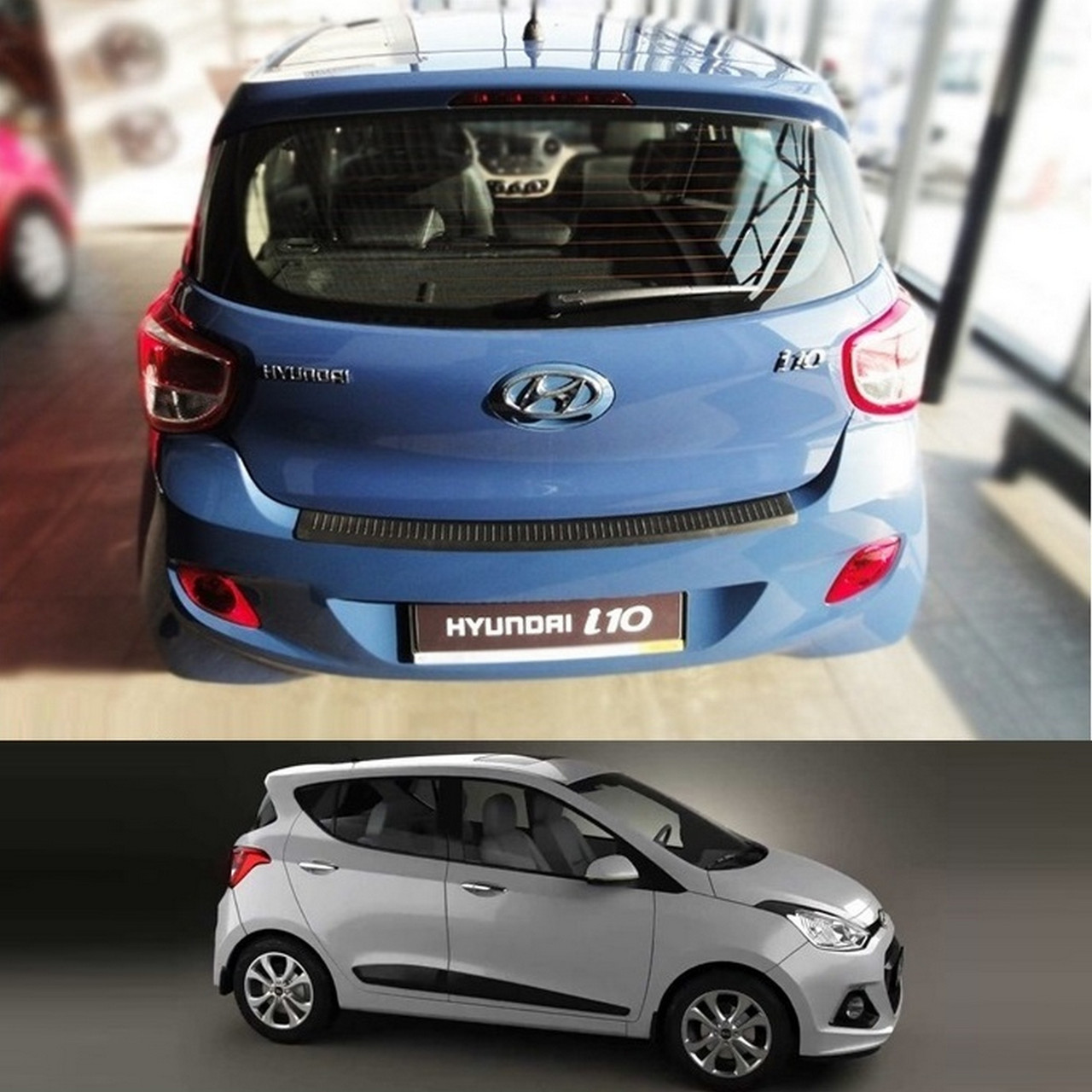 Пластикова захисна накладка на задній бампер для Hyundai i10 Mk2 2013-2017