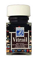 Вітражна фарба Vitrail #102 Deep brown (Темно-коричневий) на сольвентній основі, 50 мл Lefranc & Bourgeois