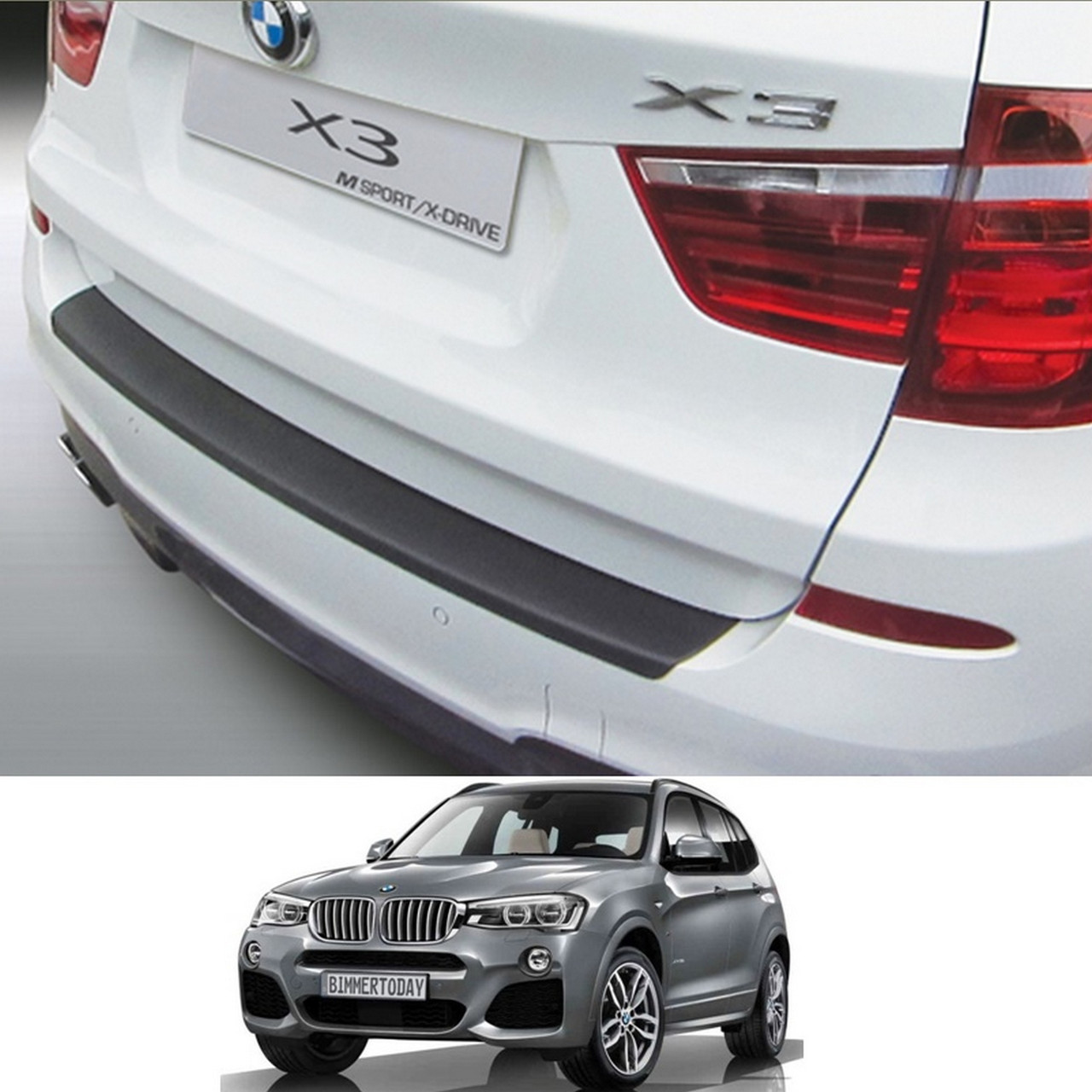 Пластикова захисна накладка на задній бампер для BMW X3 F25 'M-Sport' 2014-2017