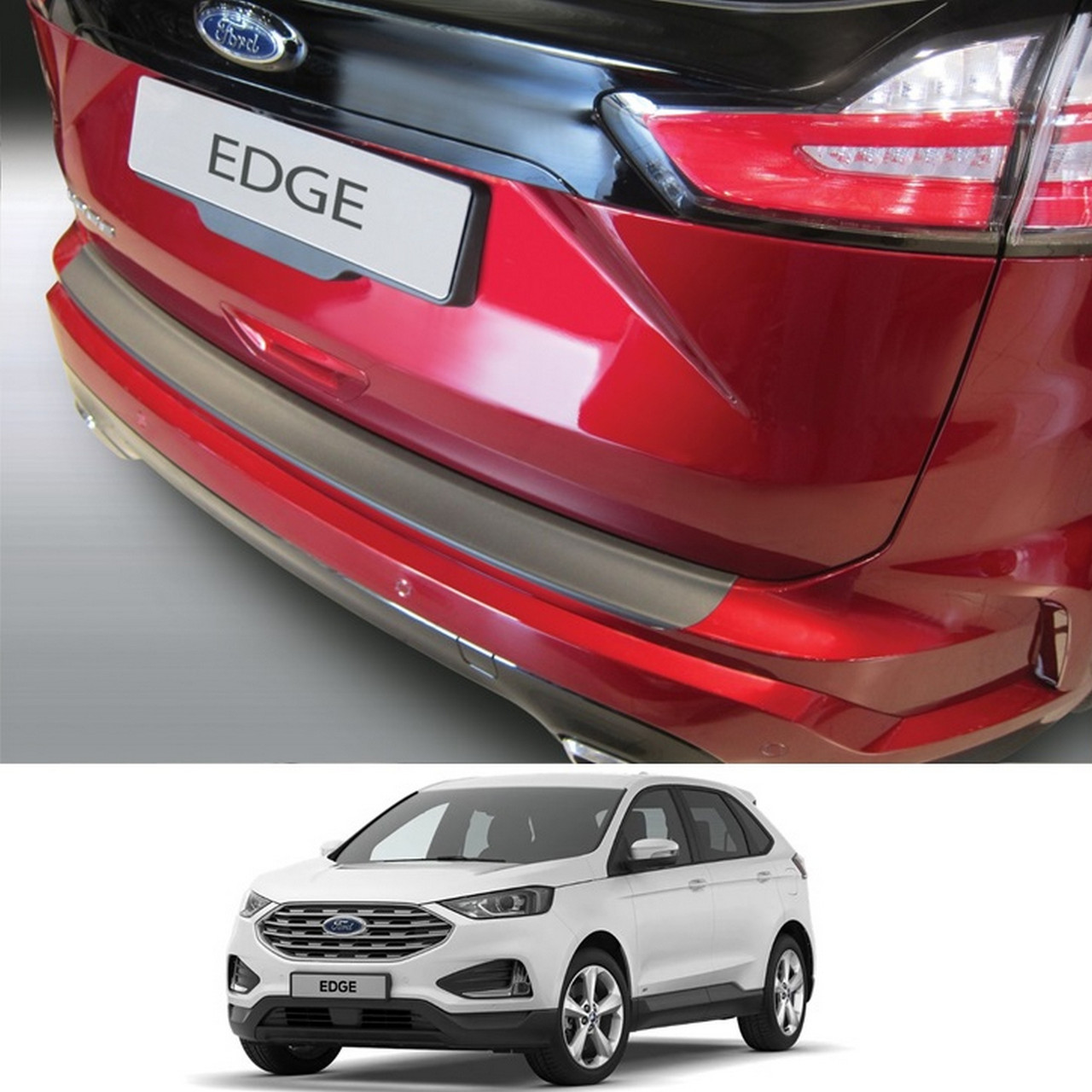 Пластикова захисна накладка на задній бампер для Ford Edge LIFT 2018-2020 (EURO)