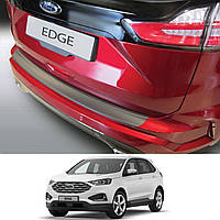 Пластиковая защитная накладка на задний бампер для Ford Edge LIFT 2018-2020 (EURO)