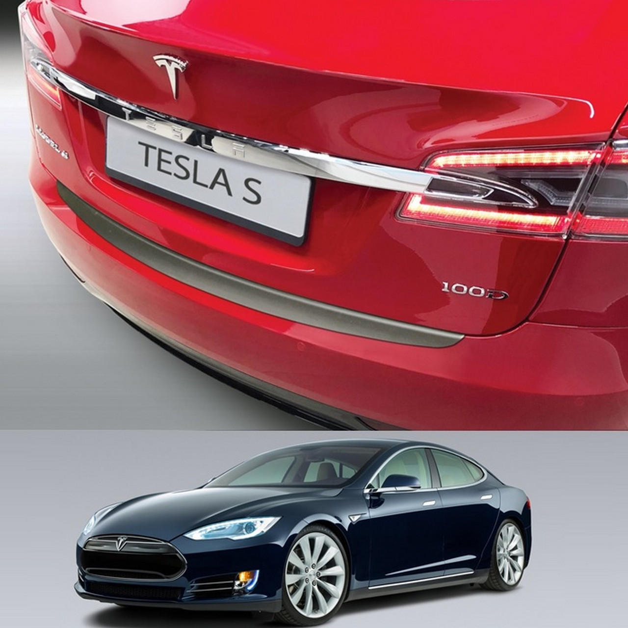 Пластикова накладка заднього бампера  для Tesla model S 2012+