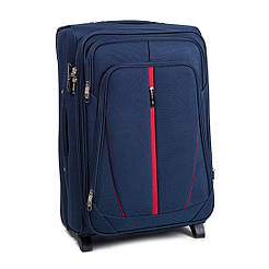 Валіза Wings 1706 тканинна Середня (M) на 2 колесах Синя