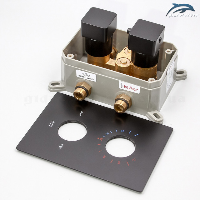 Термостатичний змішувач для душової системи прихованого монтажу BSKT-02 з перемикач на 2 положення.