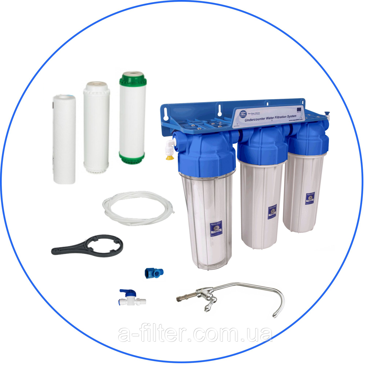 Триступенева система фільтрації під мийку FP3-K1, фото 1