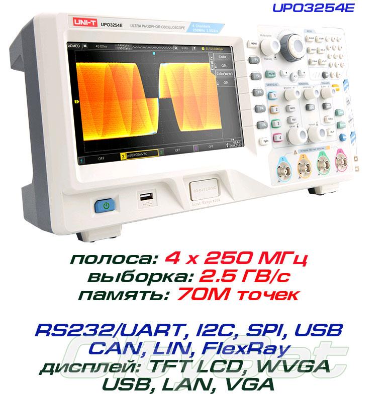 UPO3254E осциллограф 4 х 250 МГц,