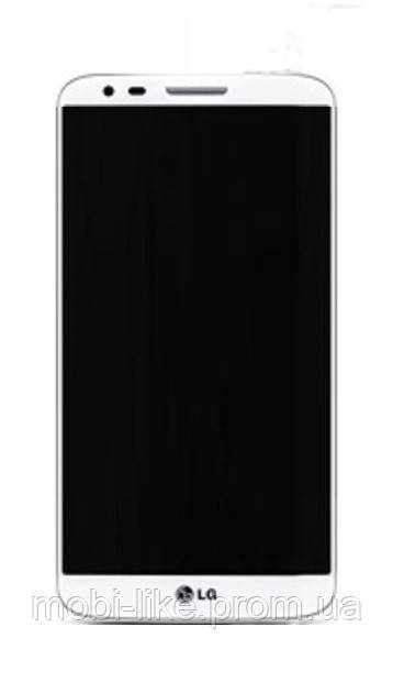 Дисплей з сенсорним екраном LG G2 D802, G2 D801, G2 D803, LS980, VS980 з рамкою білий
