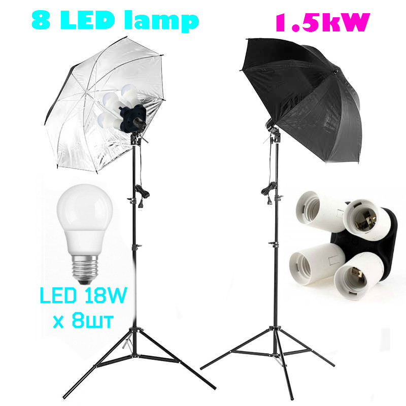 1440 Вт Light kit Wall-E8 LED комплект постійного студійного світла *