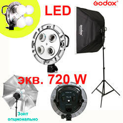 Комплект 720 Вт постійного світла — прилад Godox TL-4K SB6060