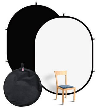 1,5x2м Фон на пружині Visico BP-028 2в1 (чорний/білий) складаний