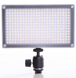 Накамерне постійне світло Lishuai LED-312AS bicolor 5600К-3200К, 312LEDs, 19х11,5х3,5cм, димер