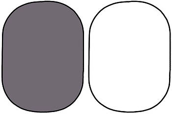 1,5x2м Фон у пружинній рамці Visico BP-028 2в1 (сірий/білий) складаний