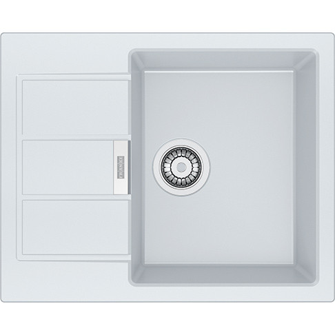 Кухонна мийка Franke Sirius S2D 611-62, з тектонайта - врізна - оборотна - колір Білий (2 отвори), фото 1