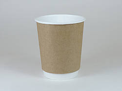 Паперовий стакан двошаровий Крафт 175 мл 25 шт/уп (1ящ/20уп) кр71 (ТП)