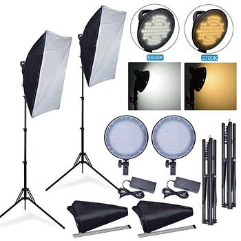 96/960 Вт Автономний комплект постійного світла LED BiColor PLA168 для виїзного фото — відеознімання