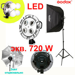 720Вт Комплект постійного світла - прилад Godox TL-4K SB5070