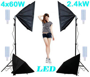 .2,4kW Комплект LED Godox 4SB-57 постійного світла, 4*60W