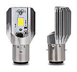 H6, BА20D, DC6-36V Лампа для скутера, мотоцикла світлодіодна двоконтактна LED, фото 2