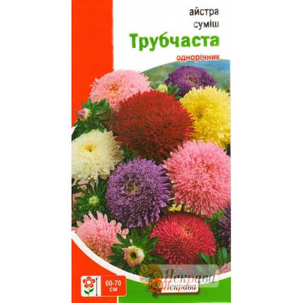 Насіння квітів Айстра Суміш трубчаста, 0.3 гр, фото 2