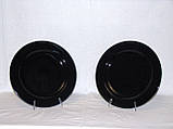 Пара тарілок глибокого темно-синього кольору, нові, діаметр 26 см з підставками, фото 5