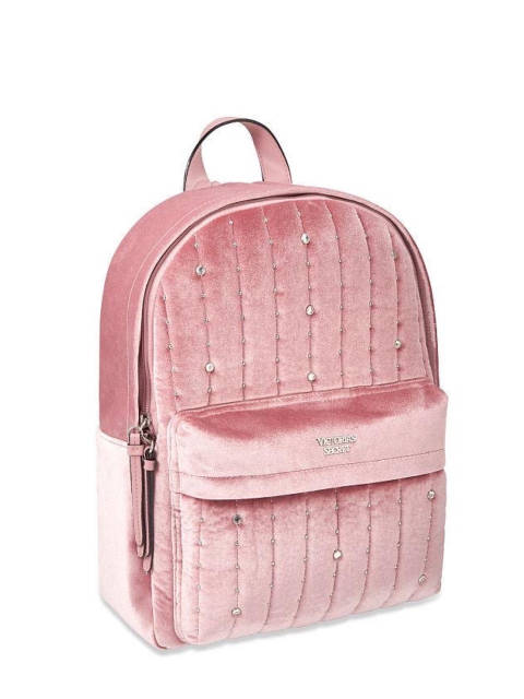 Victoria's Secret Рюкзак Большой Бархатный Velvet Stud City