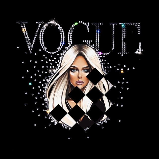 Наклейки на фатин Vogue girl (ss6 кристал)
