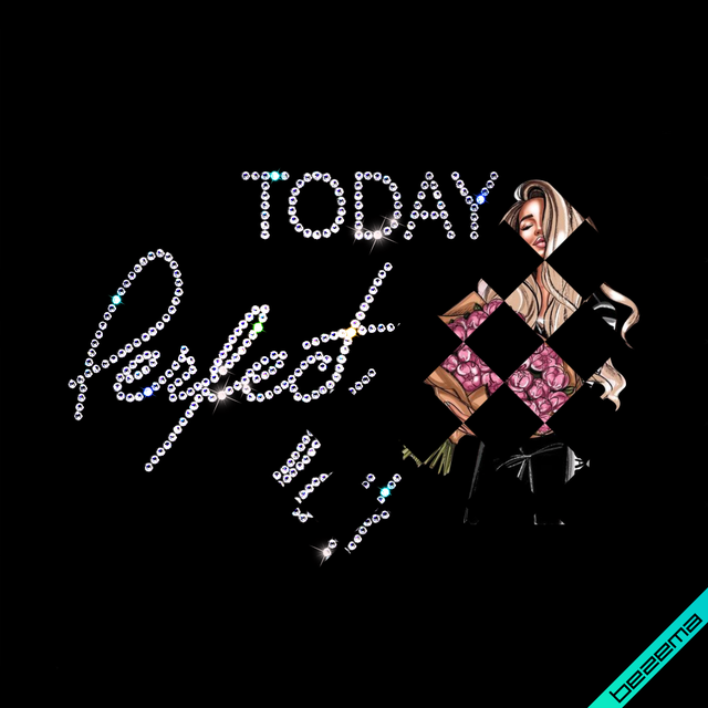 Декор зі страз на ковдри Today perfect day (ss10 кристал)