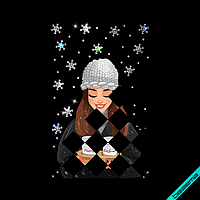 Декор зі страз на плавки Merry Cristmas (ss6 кристал)