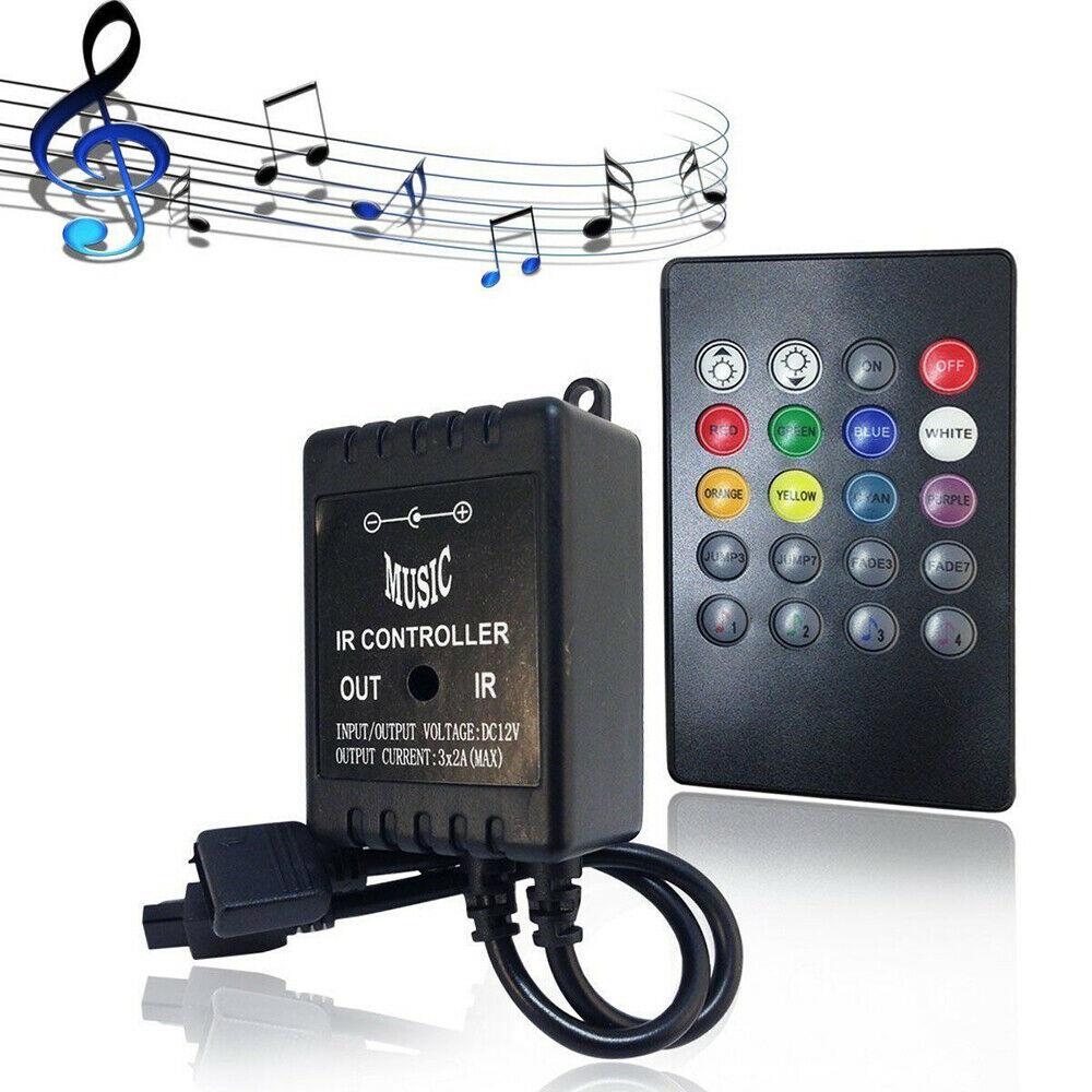 RGB LEDTech music IR 6A 72W (6А 72вт) 20 кнопок 12 V, для багатобарвної світлодіодної стрічки
