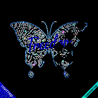 Дизайн зі страз на штори Freedom (ss6 бензин, ss6 сапфір - 290)