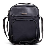 Сумка чоловіча з водовідштовхувальної тканини Nobol через плече, чорна