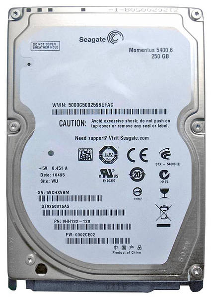 Seagate 250GB 5400rpm 8MB SATAII ST9250315AS