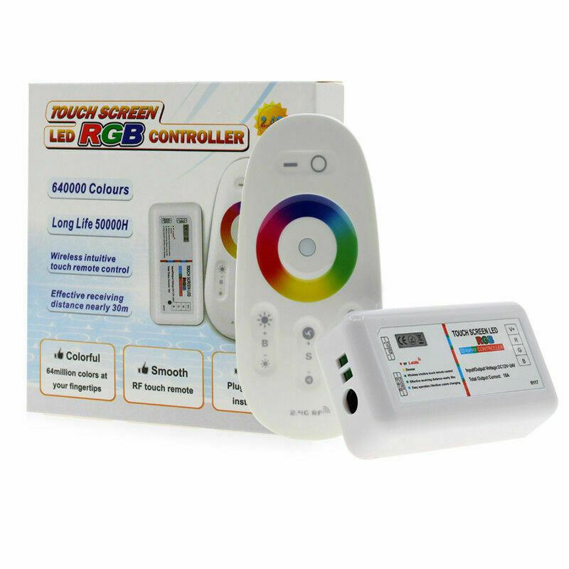 RGB 2.4G контролер 12-24v 18 А 216 вт і сенсорний пульт Touch Screen, для багатобарвної світлодіодної стрічки, фото 1