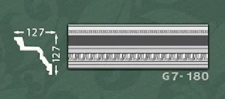 Плінтус стельовий з орнаментом з пінопласту Baraka Dekor G7-180